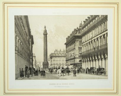 null «PARIS DANS SA SPLENDEUR» (c. 1861). 5 Planches gravées : Église de la Madeleine,...