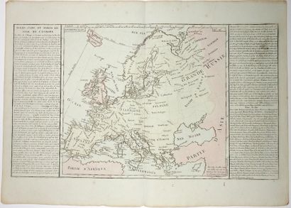 null CARTES DE L'EUROPE. 14 Cartes géographiques in-plano. Bon état général : Isles,...