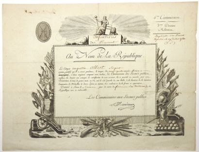 null PATENT ON BOTH SWORDS. Military decoration: Duplicate of the Patent sent on...