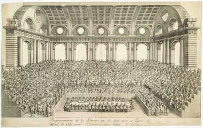 null LOTERIE in PARIS. 1717. "Representation of the LOTERIE which must leave Paris...