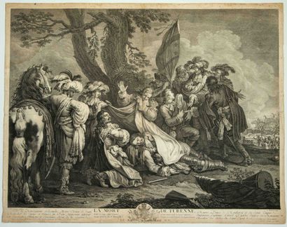 null «LA MORT DE TURENNE» 1675. dédiée au Prince de Montbarey Ministre et Secrétaire...