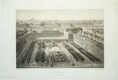null «PARIS DANS SA SPLENDEUR» (c. 1861). 5 Planches gravées : Palais Royal, Le Nouveau...