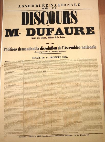 null (YVELINES) «DISCOURS de M. DUFAURE Garde des Sceaux, Ministre de la Justice...