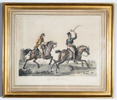 null "ROUTE DE POSTE" Designed by Carle VERNET, engraved by DEBUCOURT. Circa 1817....
