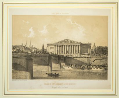 null «PARIS DANS SA SPLENDEUR» (c. 1861). 5 Planches gravées : Palais de l'Elysée,...