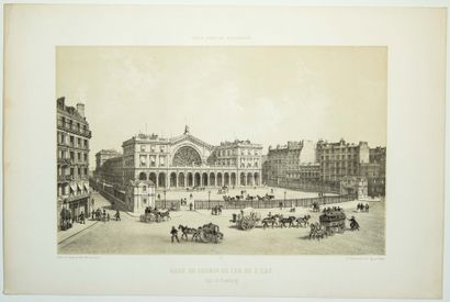 null "PARIS IN HIS SPLENDER" (c. 1861). 5 Engraved plates: Gare du Chemin de Fer...