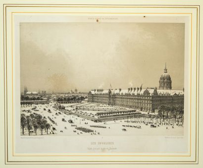 null «PARIS DANS SA SPLENDEUR» (c. 1861). 5 Planches gravées : Palais de l'Elysée,...
