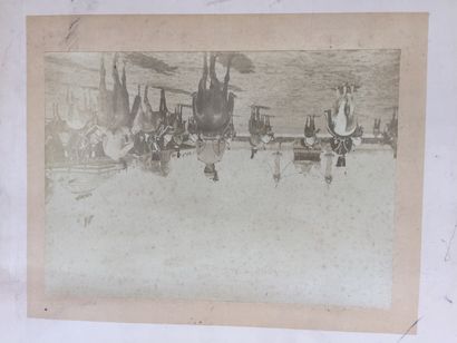 null FRANCE - Reunion of 7 large 19th century photographs mounted on cardboard: Bordeaux:...