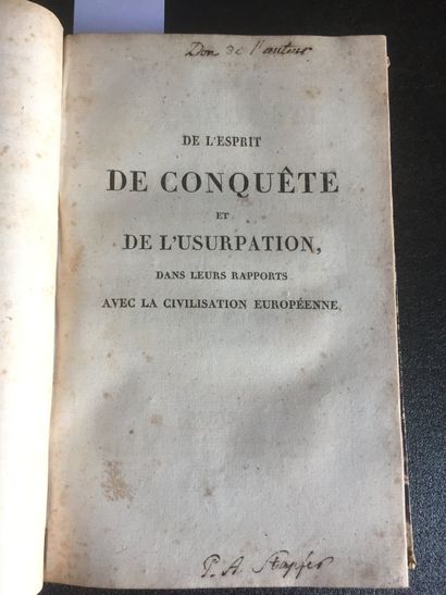 null CONSTANT (Benjamin): Collection of political works, several of which bear AUTOGRAPHIC...