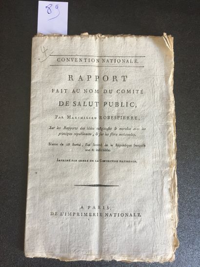 null ROBESPIERRE: Report made in the name of the Committee of Public Salvation on...