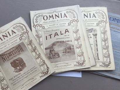 null AUTOMOBILE - LOCOMOTION: Fort lot de 13 numéros de la revue "OMNIA" , couverture...