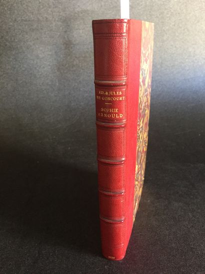 null GONCOURT (Edmond et Jules de) : Sophie Arnould d'après sa Correspondance et...