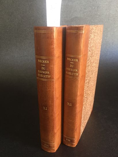 null NECKER: Du Pouvoir exécutif dans les Grands Etats. S.n.s.l., 1791. 2 vol. in-8...