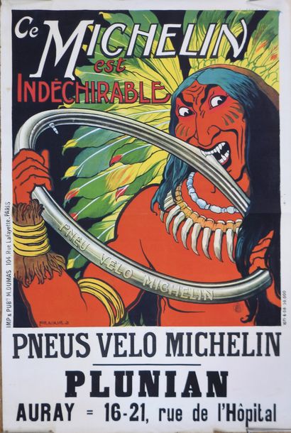 null 
Cycling / MICHELIN / The Indian. Original poster without canvas. "This MICHELIN...