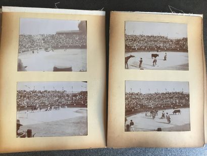 null PAYS-BASQUE - Meeting of 23 original photographs stuck on album pages: views...