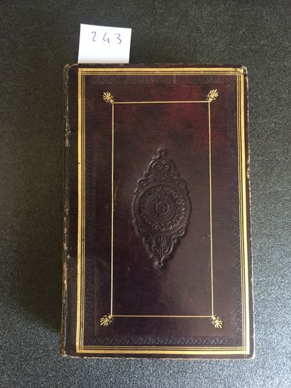 null MANUSCRIT - ROMANTIC BINDING : Thoughts. One volume in-12 contemporary plum...