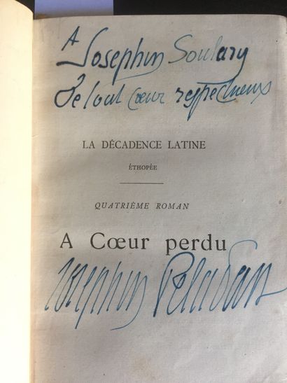 null PELADAN (J.) : La Décadence latine. A Cœur perdu. Paris, Edinger, 1888. Grand...