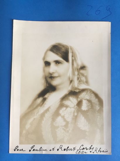 null MANUEL Frèresz: Original photograph of Elissa RHAÏS. Silver print from the period....