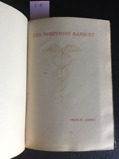 null JAMMES (Francis): The Basque Robinsons. Mercure de France, 1925. Large in-12...
