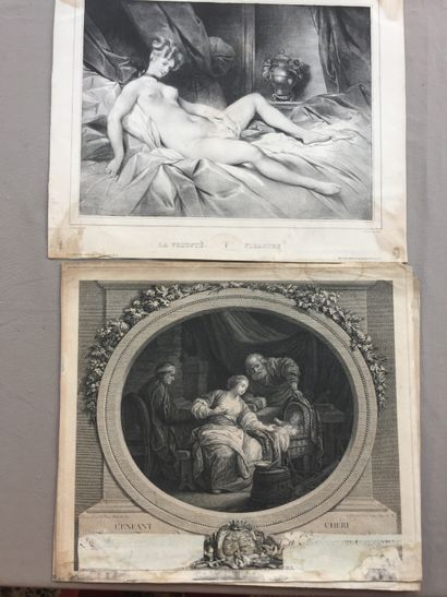 null ESTAMPES: A collection of 10 engravings from the 18th or 19th century, various...