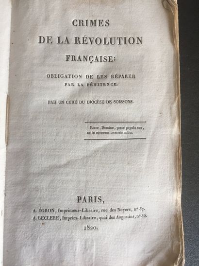null French REVOLUTION] [BEAUCHAMP] Crimes of the French Revolution; obligation to...