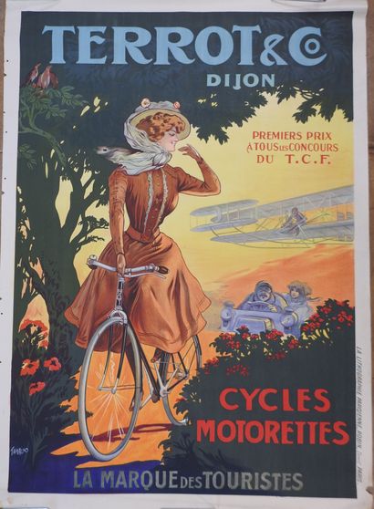 null 
Bicycle / Car / Terrot / Dijon / Original poster. "Terrot and Co, Dijon, first...