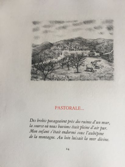 null JAMMES (F.): Poèmes. Préface originale de P. Claudel, Pointes-sèches de Michel...
