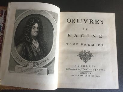 null RACINE (Jean): Oeuvres. A Londres, de l'Imprimerie de J. Tonson J. Watts, 1723....