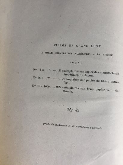 null AICARD (Jean) : Roi de Camargue. Paris, Testard, 1890. In-8 bradel de demi-maroquin...