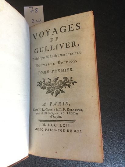 null SWIFT: Voyages de Gulliver, traduits âr M. l'Abbé Desfontaines. Nouvelle édition....