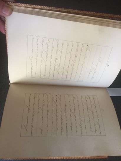 null ITALIE -MANUSCRIT: Lettres de Florence. Un volume de format 26 x 18 cm relié...