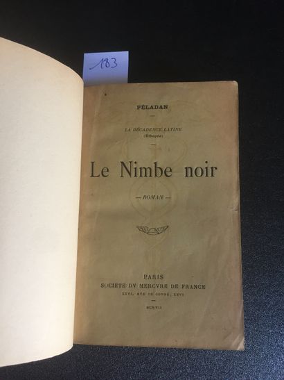 null PELADANT (J.): Latin Decadence. The Black Nimbus. Mercure de France, 1907. In-12...