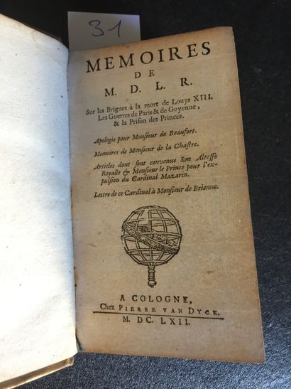 null LA ROCHEFOUCAULD: Memoirs of M. D. L. R. On the Brigues at the death of Louys...