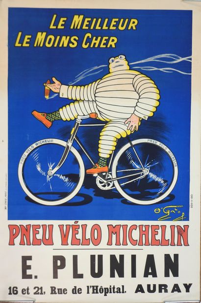 null 
Cyclisme / MICHELIN / Bibendum / Cigare / Beynac. Affiche originale non entoilée....