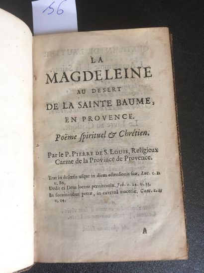 null [PROVENCE} Pierre de SAINT-LOUIS: La Magdeleine au désert de la sainte Baume,...