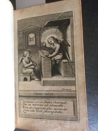 null [VAENIUS] Emblèmes de l’amour divin. Paris, Landry, 1738. In-12 veau brun d’époque,...