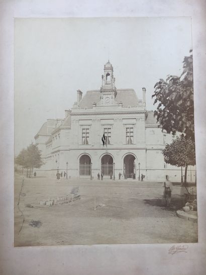 null FRANCE - Reunion of 7 large 19th century photographs mounted on cardboard: Bordeaux:...