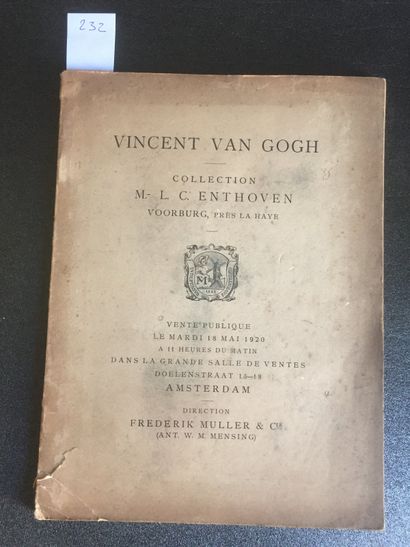null Vincent VAN GOGH: Collection M.-L. C. ENTHOVEN Voorburg, près La Haye. Vente...