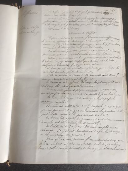 null [LOIRE] MANUSCRIT : La Justice administrative sous Napoléon III. Un fermier...