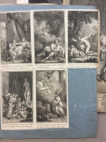 null ESTAMPES: A collection of 10 engravings from the 18th or 19th century, various...