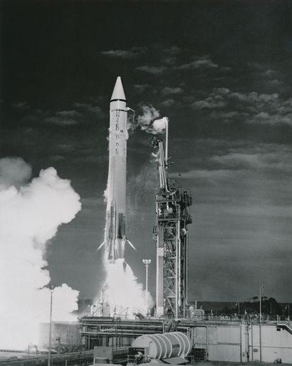 NASA Nasa. Liftoff of a rocket from the space center in Cape Canaveral, Florida....