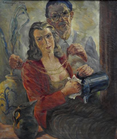null Allanger (XX° siècle)

Portrait d'un couple, 1950

Huile sur toile signée et...