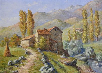 null Antoni Vila Arrufat (1894-1989)

Village de Provence

Huile sur toile signée...