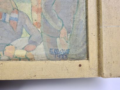 null SALQUE (XX°) 

Hopital de la Sablière, 1933

Paire de peintures à l'huile sur...