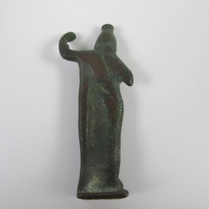null Statuette de Jupiter Sérapis coiffé du modius. Bronze. L 7.5cm. Style romai...
