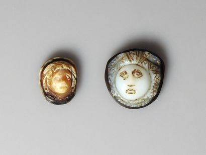 null Set of two cameos representing Medusa

Agate 10 to 14 mm

Greco-Roman art

Collection...