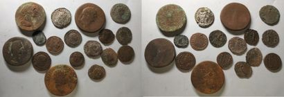 null Quinzaine de monnaies romaines.