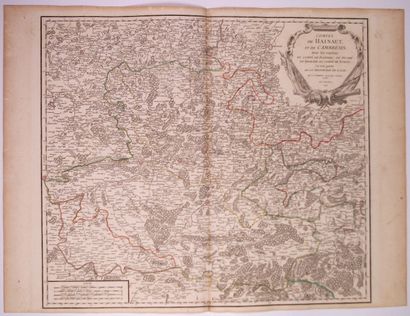 null Carte : «Comtés de HAINAUT, et de CAMBRÉSIS, avec les confins du Comté de Flandre,...