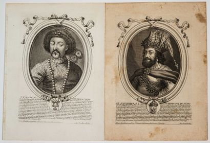null CHINA and SIAM. 2 engravings XVIIth (c. 1670) : "TUN-MIN, King of China, under...