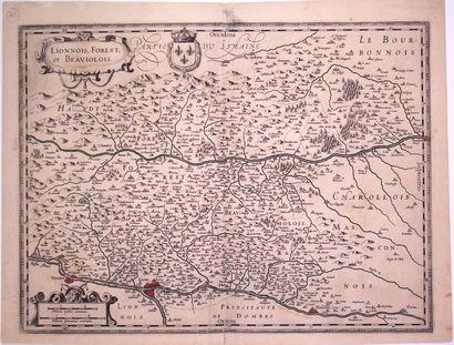 null Map XVIIth c. : LYONNAIS, FOREST, BEAUJOLAIS "Lionnois, Forest and Beaujolois"....